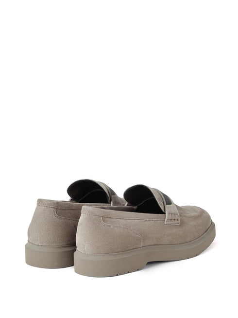 mocasines de ante con adornos de cristal